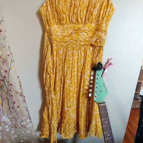 NWOT BCBGMaxAzria 100% Silk Strapless Bubble Dress - Picture 2 of 5